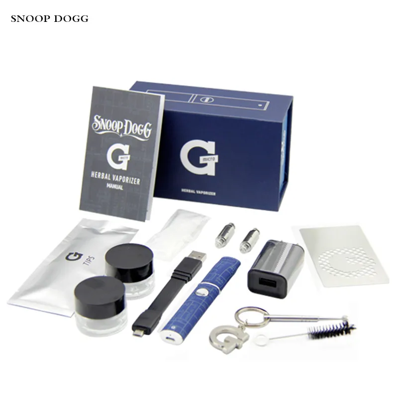 50 шт./лот Snoop Dogg Micro G воск сухой травы испаритель электронной сигареты 650 мАч