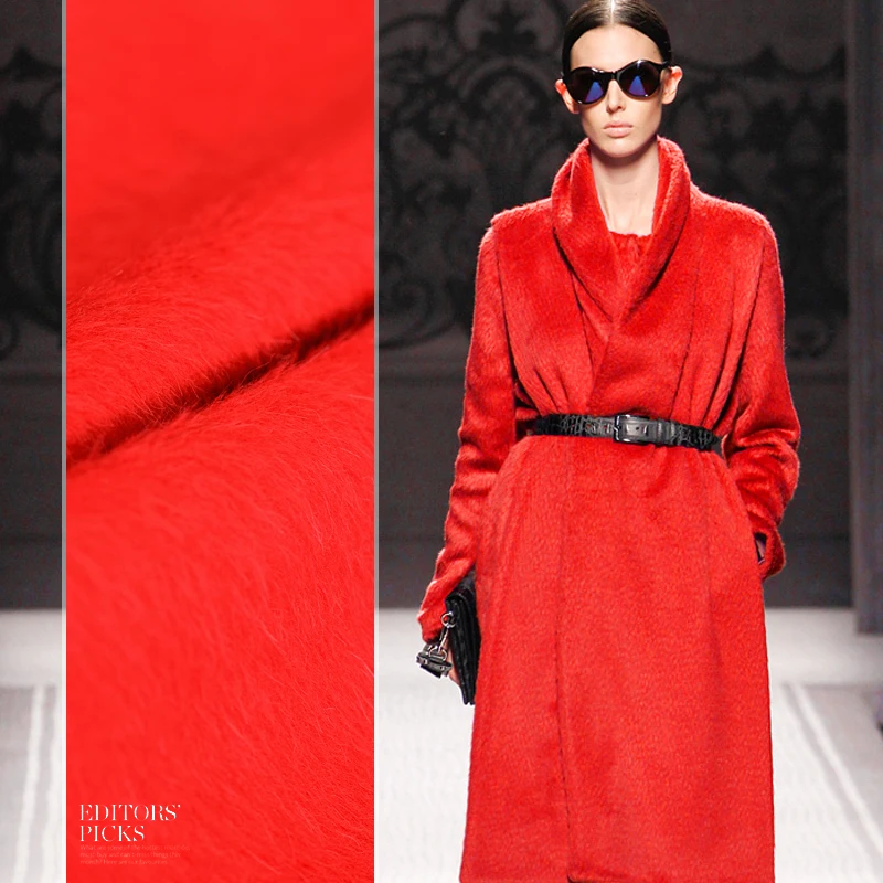 Ткань Red Suri alpacas king of the fabric ультравысококачественные ткани 38% альпака 55% шерсть 7%