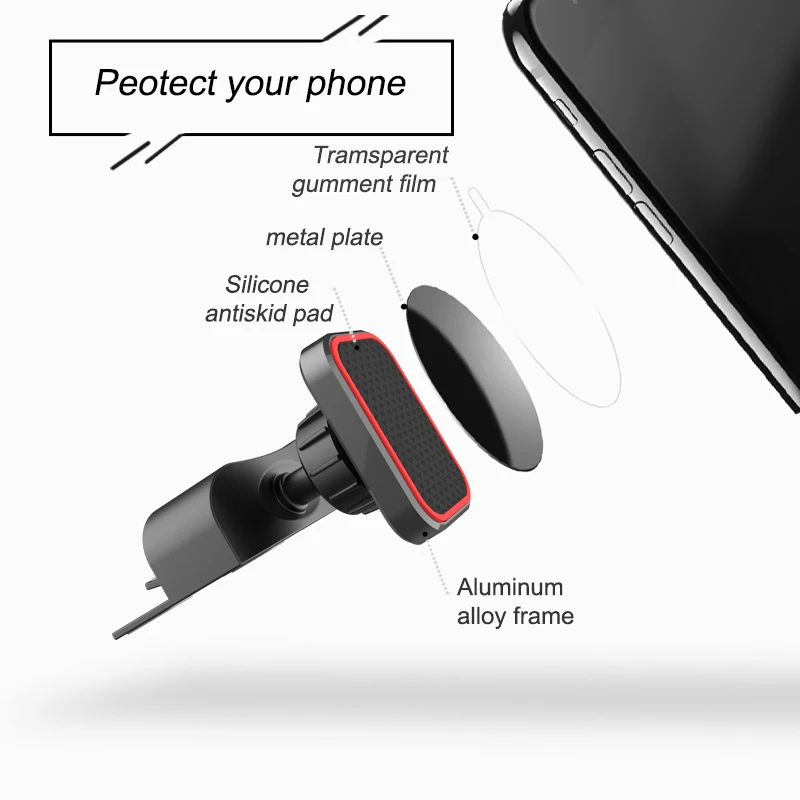 XMXCZKJ мобильный Магнитный CD Слот смартфон подставка для iPhone XS X Max магнитная
