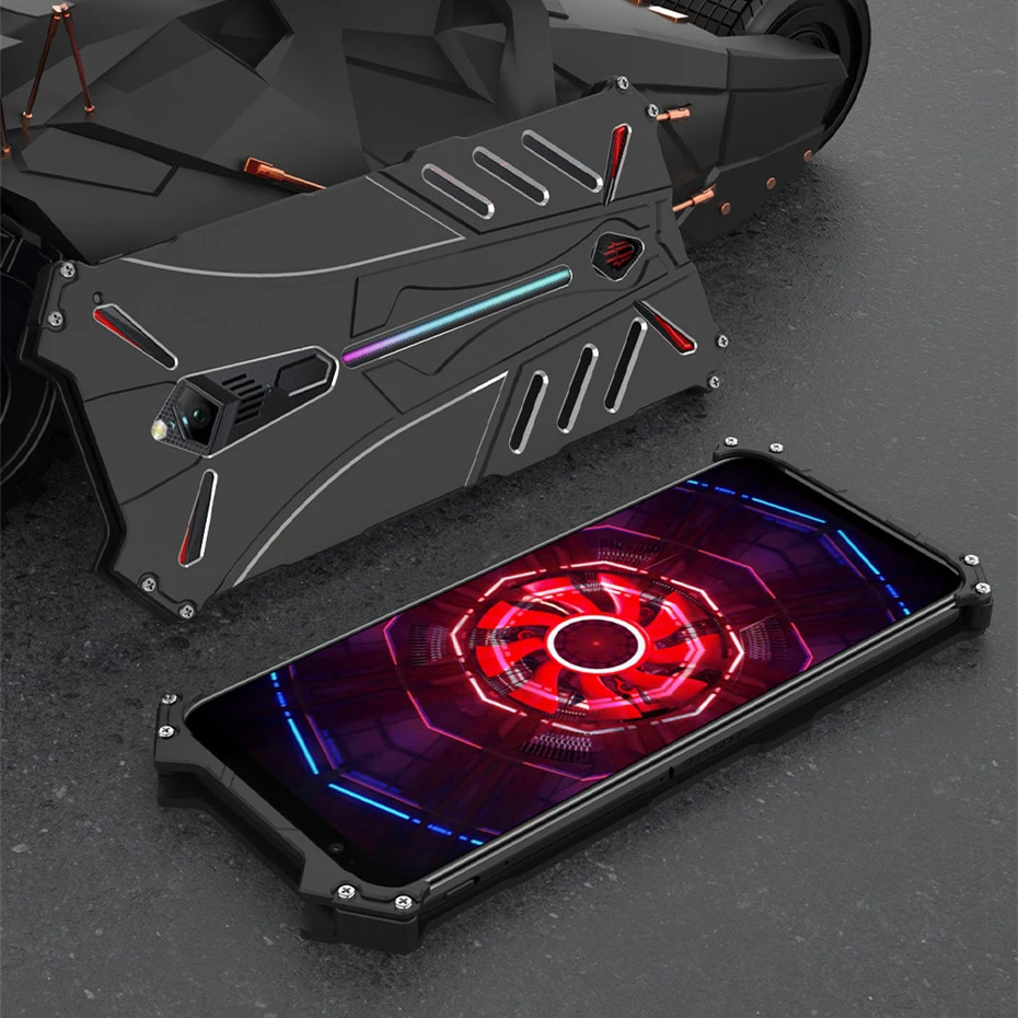 Металлический алюминиевый чехол для ZTE Nubia Red Magic 3 DIABLO ROJO роскошный сверхпрочный