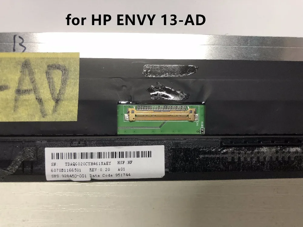 Матрица ноутбука ЖК-дисплей для HP Envy 13-ad 13-ad010ns 13 ad010ns 3 &quotбез сенсорного экрана в
