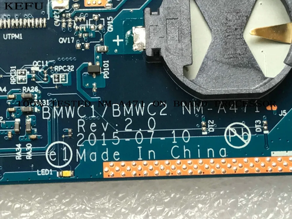 KEFU STOCK 100% NEW BMWC1/BMWC2 NM A471 материнская плата для ноутбука LENOVO 300 15IBR на процессоре N3050 /