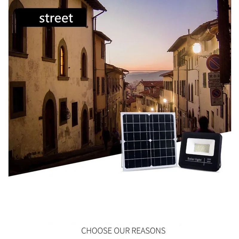 60W advanced outdoor garden street floodlight LED solar panel power supply flood light | Лампы и освещение