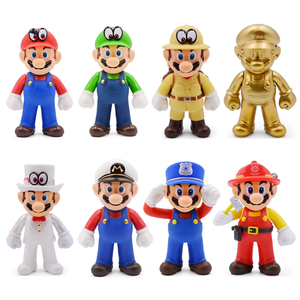 8-15 см Фигурки "Супер Марио" игрушки Mario Bros Bowser Luigi Koopa Yoshi Mario Maker Odyssey ПВХ фигурка модель куклы игрушки подарок