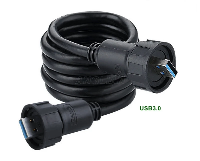 Водонепроницаемый USB разъем IP67 1 м шнур питания 2 0 USB3.0 удлинитель типа папа шт.|male