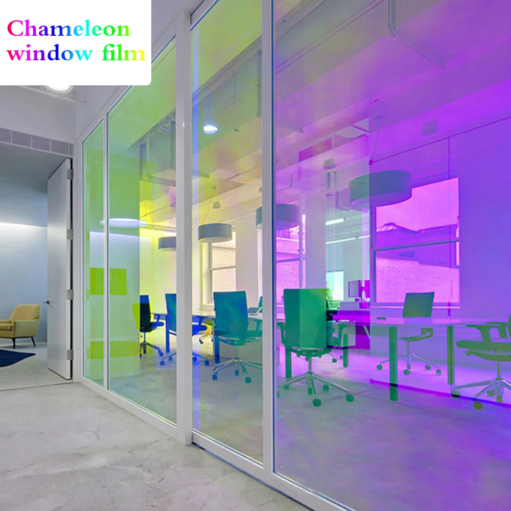 Радужная односторонняя зеркальная пленка для конфиденциальности на окно