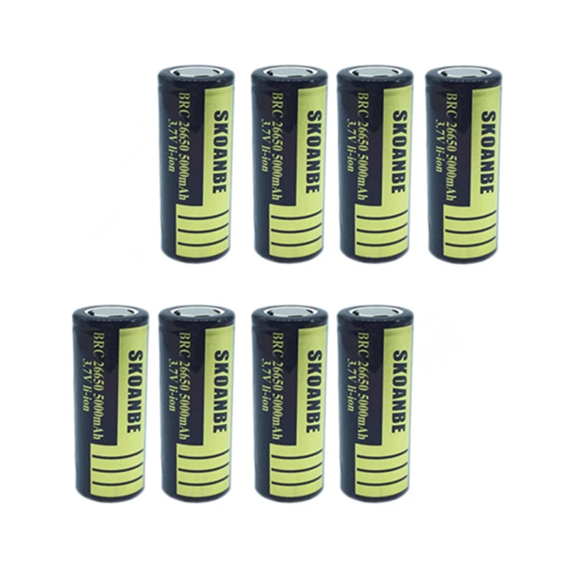 8 шт./лот высокое качество 26650 батарея 5000mAh аккумуляторная 3 7 v Li Ion