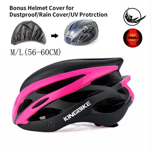 KINGBIKE Женский Мужской велосипедный шлем дорожный горный шлем с козырьком MTB велосипедный шлем защитный задний фонарь casco ciclismo - Цвет: J-872-P2