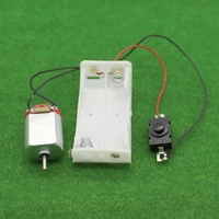 130 motor kit with 2 x aa battery storage case and switch 16500 rpm mini diy electronic motor simple circuit models kit