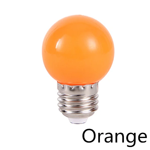 Orange 7 шт. лампада Светодиодная лампа красочные Bombillas E27 G45 220 В свет SMD 2835 Lamparas светодиодные лампы Красочные лампы фонарик светодиодный - Испускаемый цвет: Orange