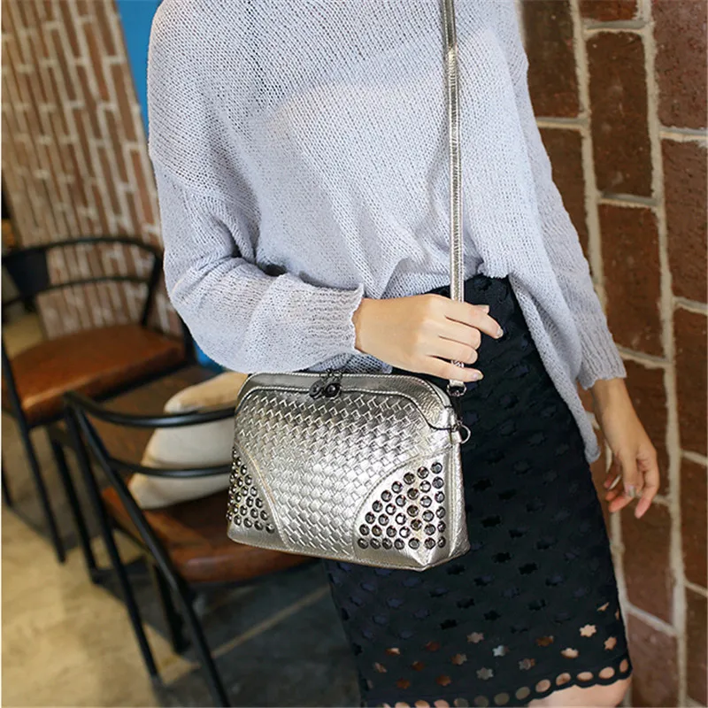 Женская сумка клатч с заклепками и отделением для телефона|messenger crossbody bag|rivet bagbrand
