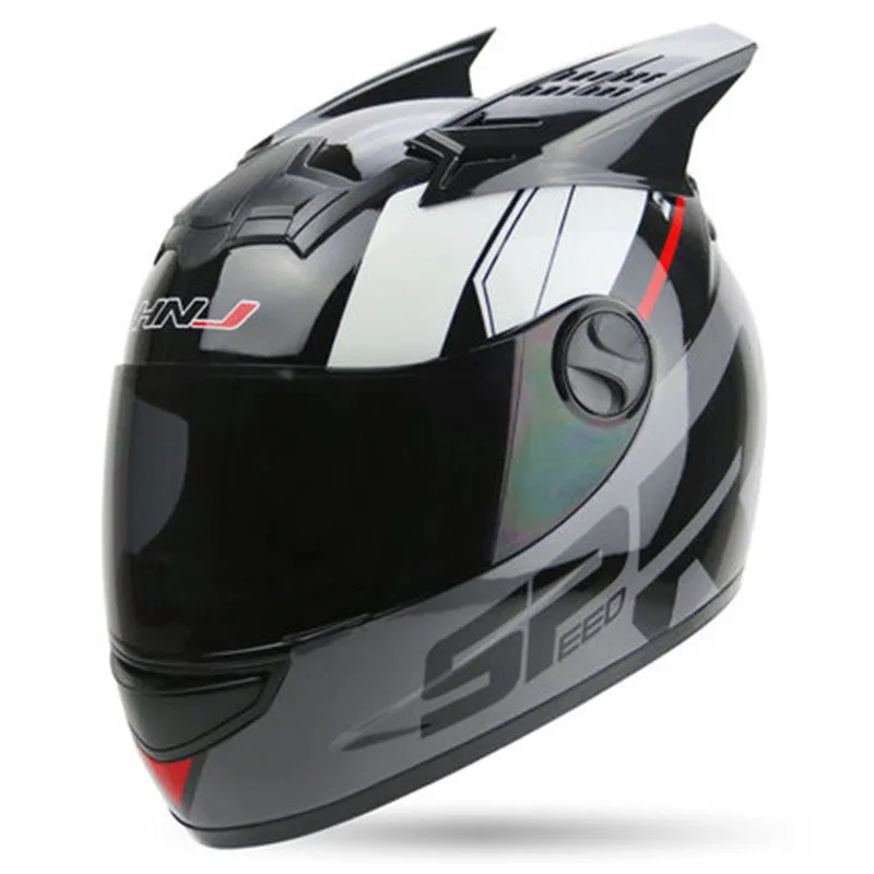 Black red shark Унисекс мотоциклетный шлем оборудование для мотокросса защитный шлем Полнолицевой мотоциклетный шлем - Цвет: Black red shark