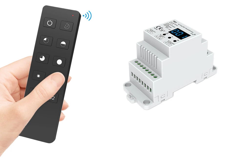 Диммер СВЕТОДИОДНЫЙ 220 в 230 В 110 В AC Triac беспроводной Wifi РЧ с регулируемой яркостью кнопочный переключатель с 2,4G дистанционным диммером переключатель на din-рейке светодиодный лампочка