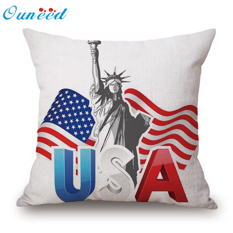 45 см флаг Статуя Свободы пледы наволочки Америка США Декоративные подушки capa de