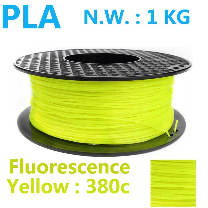 Fluorescence yellow pla 1.75 3d printer filament high quality pen plastic filamento 1kg 1.75mm impresora | Компьютеры и офис