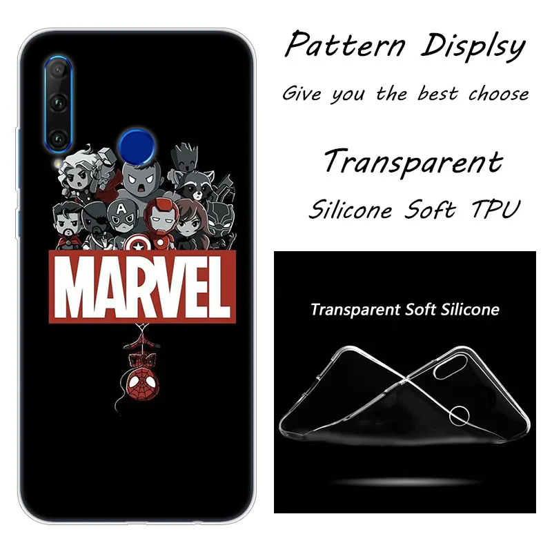 Роскошный мягкий силиконовый чехол для телефона Marvel Comics для huawei Honor 20 20i 10 9 8 Lite 8X 8C 8A 8S 7S 7A Pro View 20 Модный чехол - Цвет: 005