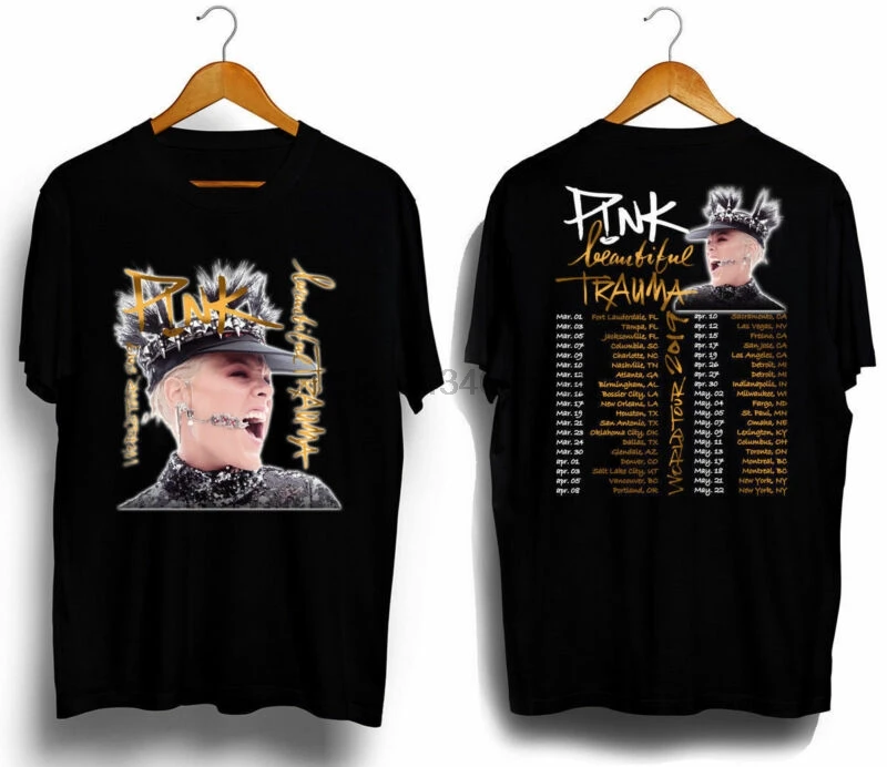 Новинка! nk розовая красивая футболка с принтом травм world tour 2019 Размер S до