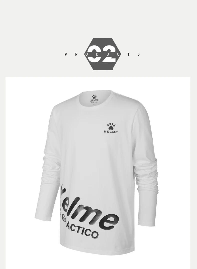 KELME/дизайнерский Детский свитер; хлопковая Футболка для мальчиков; детская одежда с длинными рукавами; 3973009