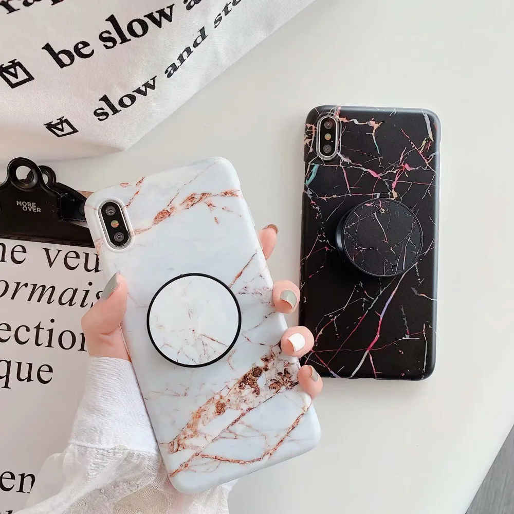 Роскошный силиконовый чехол с мраморным узором для iphone XR X XS Max чехлы iPhone 6 6S 7 8 Plus