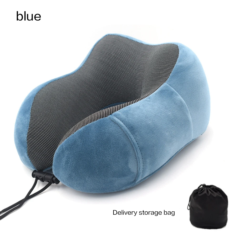 Memory Foam Подушки для шеи u-образный мягкий медленный отскок пространства Путешествия Подушка твердый шейный затылочный Медицинский подушки для офиса полета