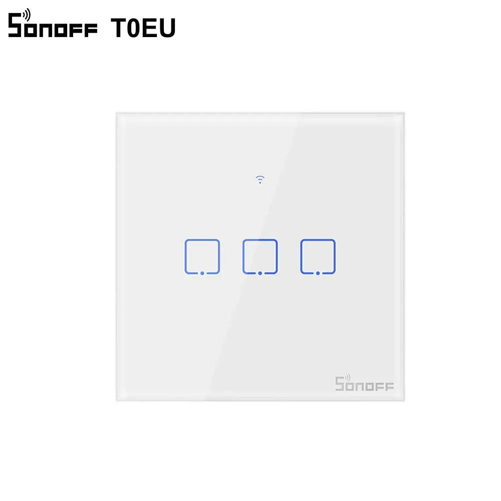 SONOFF T0 ЕС TX Wi Fi Сенсорный настенный светильник беспроводной переключатель умный