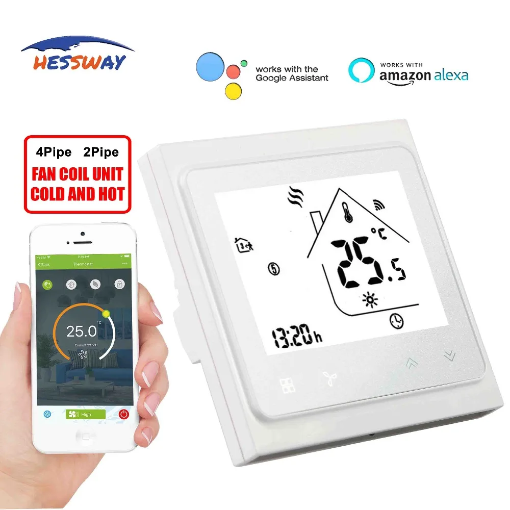 HESSWAY TUYA wifi термостат контроль температуры переключатель для катушки вентилятора работает с Alexa Google home