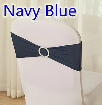 Темно синий цвет оптовая продажа стулья с круглыми пряжками чехлы для стульев