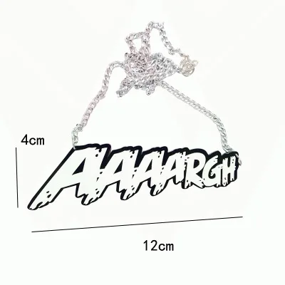 Модное ожерелье-чокер с акриловыми буквами Buffy Kouhai hp Whipme Blam Prettybitch Senpai Zombie Yaoi Crazy Cat Lady Charm Jewelry - Окраска металла: style4