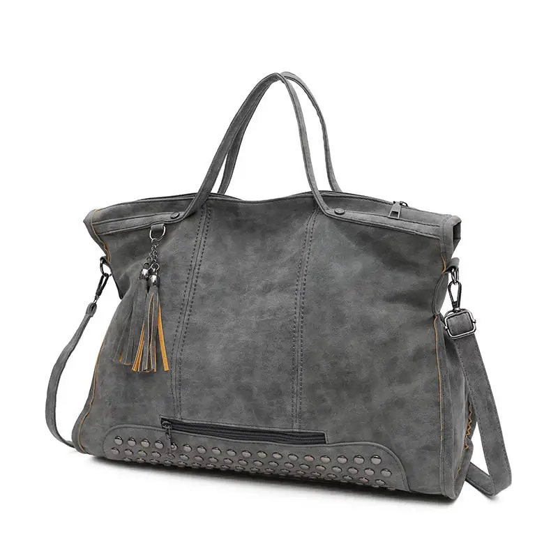 Женская винтажная дорожная сумка с заклепками Sac A Main Femme модная повседневная