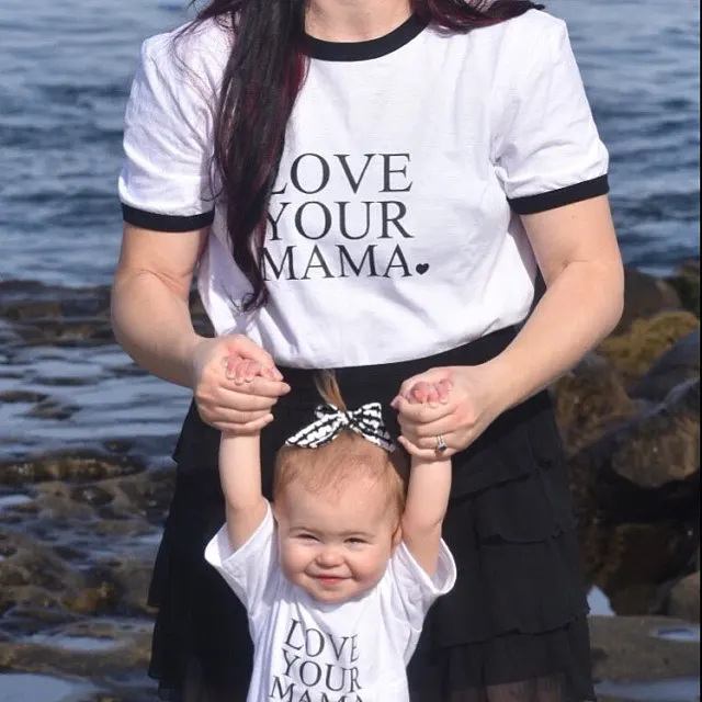 Лидер продаж Love Your Mama футболки плюс размеры Лето модал мягкие Harajuku Графический