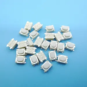 100 шт.лот, Микро Кнопочный переключатель SMD 4Pin 3x4x2,5 мм, белый Тактильный кнопочный микро-переключатель, мгновенный 3*4 * мм S