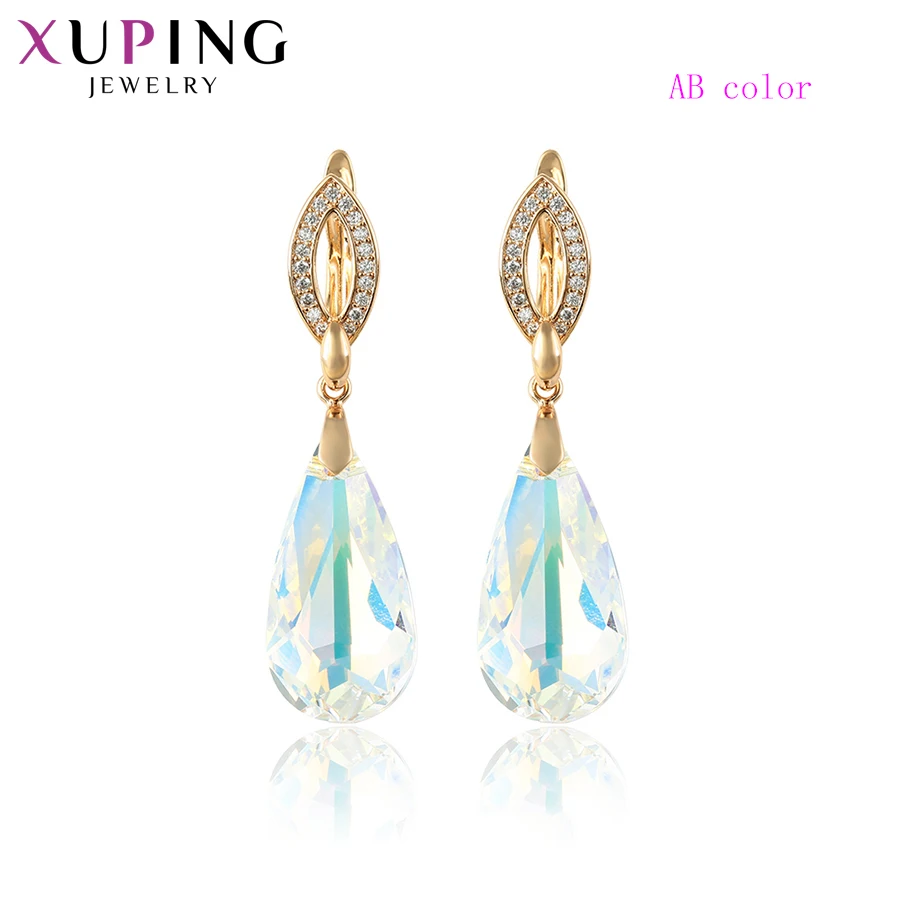 Xuping Висячие серьги для женщин с кристаллами от Swarovski Европейский стиль роскошные изысканные ювелирные изделия семейные вечерние подарочные S173.4-96763