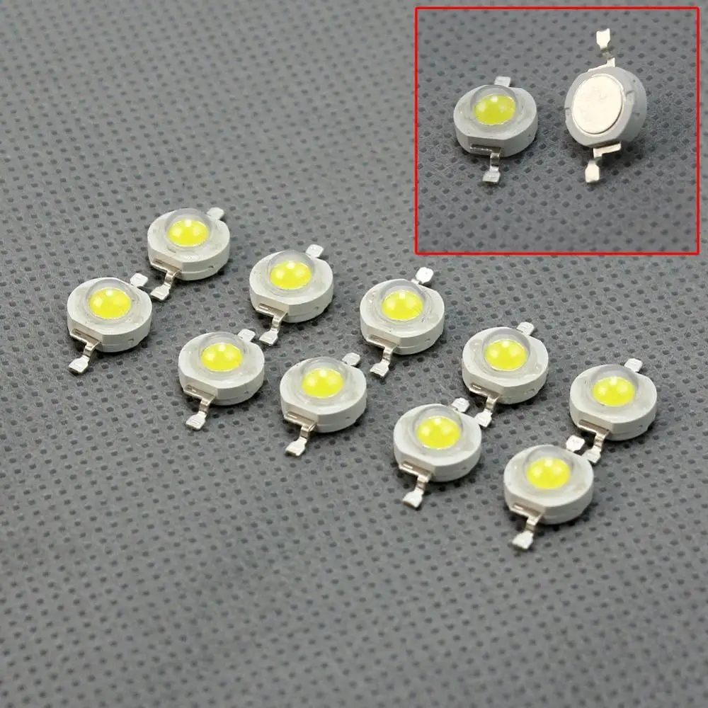 100 шт. Светодиодные лампы COB 1 Вт 3 высокой яркости SMD чип светодиодные диоды для