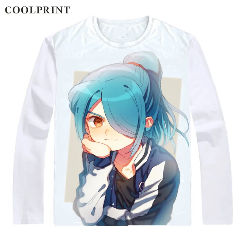 Мужская футболка Coolprint Kazemaru Ichirouta повседневная Винтажная с длинным рукавом и