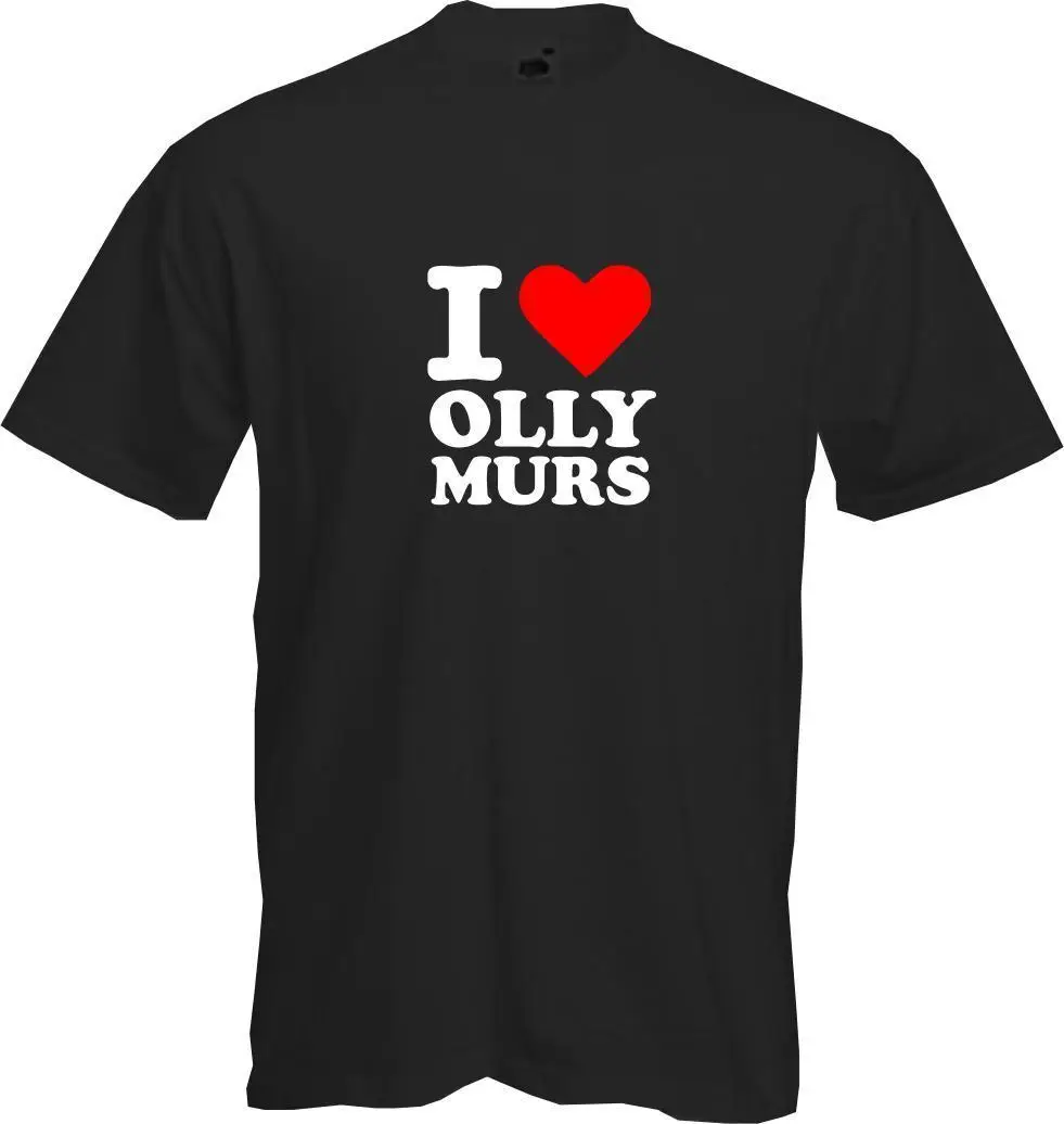I Love (heart) Olly Murs качественная футболка новые футболки Забавные топы унисекс
