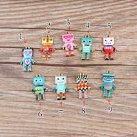 20pcslot colorful robot dangle charms enamel pendant for necklaces bracelets diy female fashion jewelry earring decoration