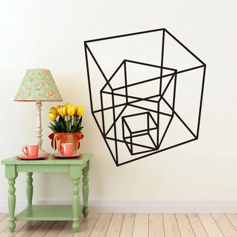 3D геометрические наклейки на стену с изображением медвежонка формы Наклейка