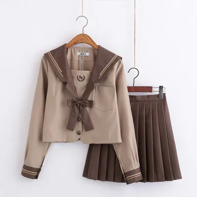 Long sleeve suit Японская Униформа матрос костюм для женщин Kansai студентов с длинным рукавом костюм Школьная форма для девочек - Цвет: Long sleeve suit
