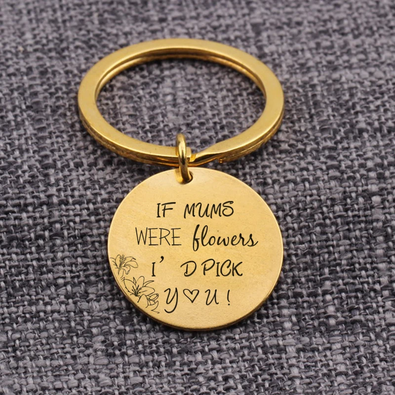 Мемориальный подарок брелок если бы Mums были цветами я выбрал вас ювелирный кулон
