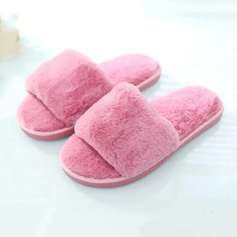 Женские меховые тапочки зимняя обувь домашние плюшевая Pantufa женская домашняя
