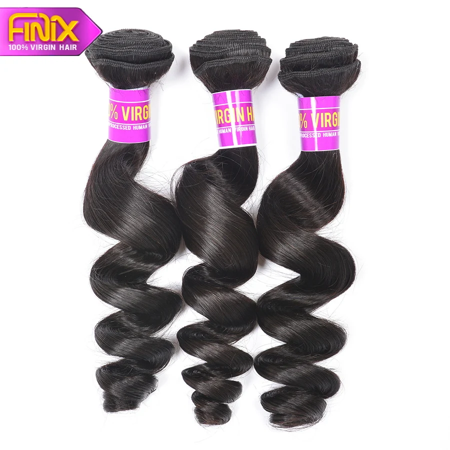 Kbl Indian Virgin Hair Loose Wave 3pcs 100% Human Weaving Curly More Wavy |