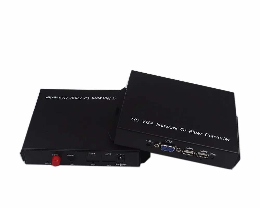 Vga-kvm USB конвертер удлинитель для мыши и клавиатуры VGA с передачей волокна 20 км 1080P/60