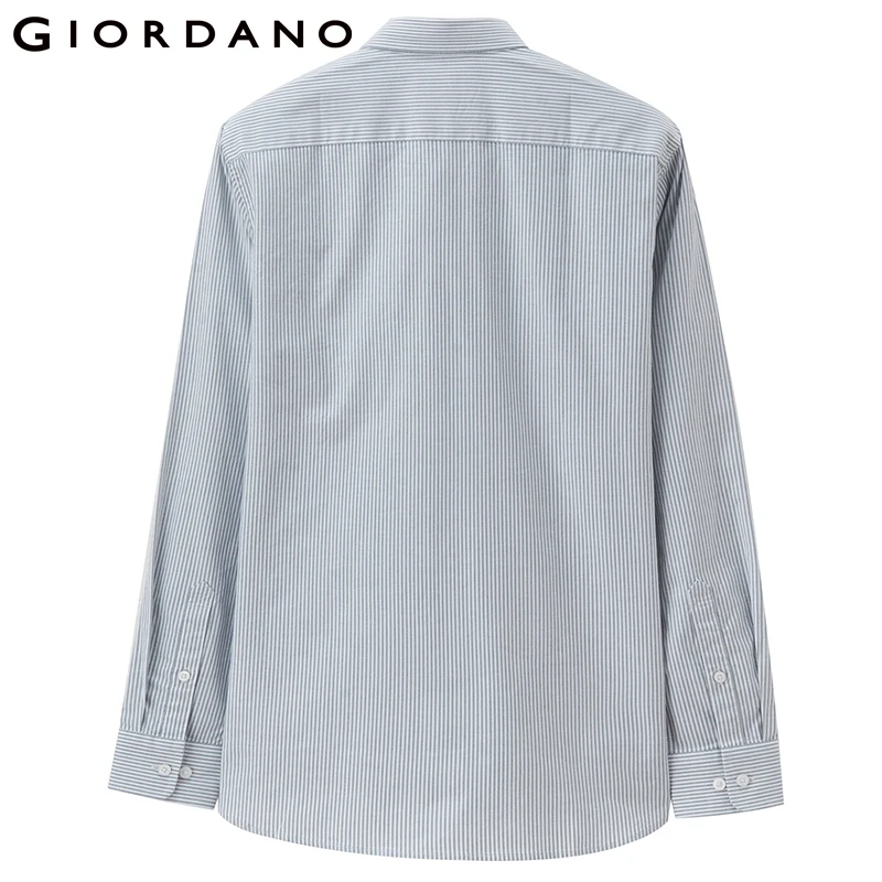 Giordano Men Oxford Shirt Slim Stretchy Shirts Casual Smart Blouse for Camisa Masculina Chemise Homme | Мужская одежда