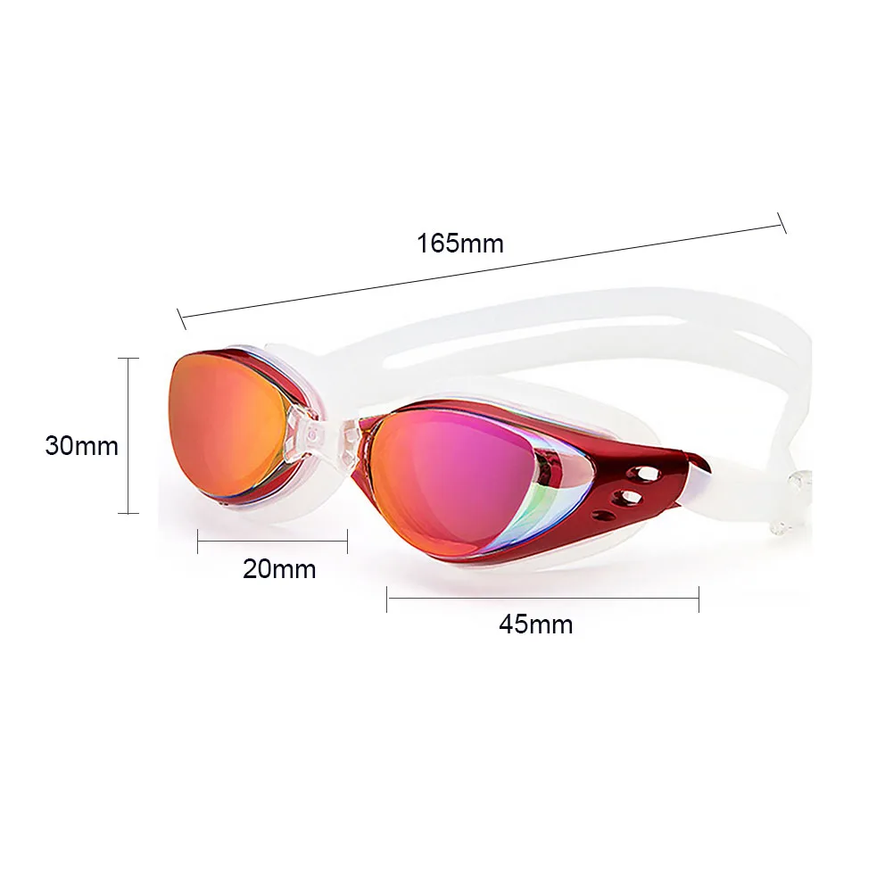 Adults Swimming Goggles Unisex Anti-fog Anti-UV Diving Electroplating Glasses With Ear Plugs Accessories |