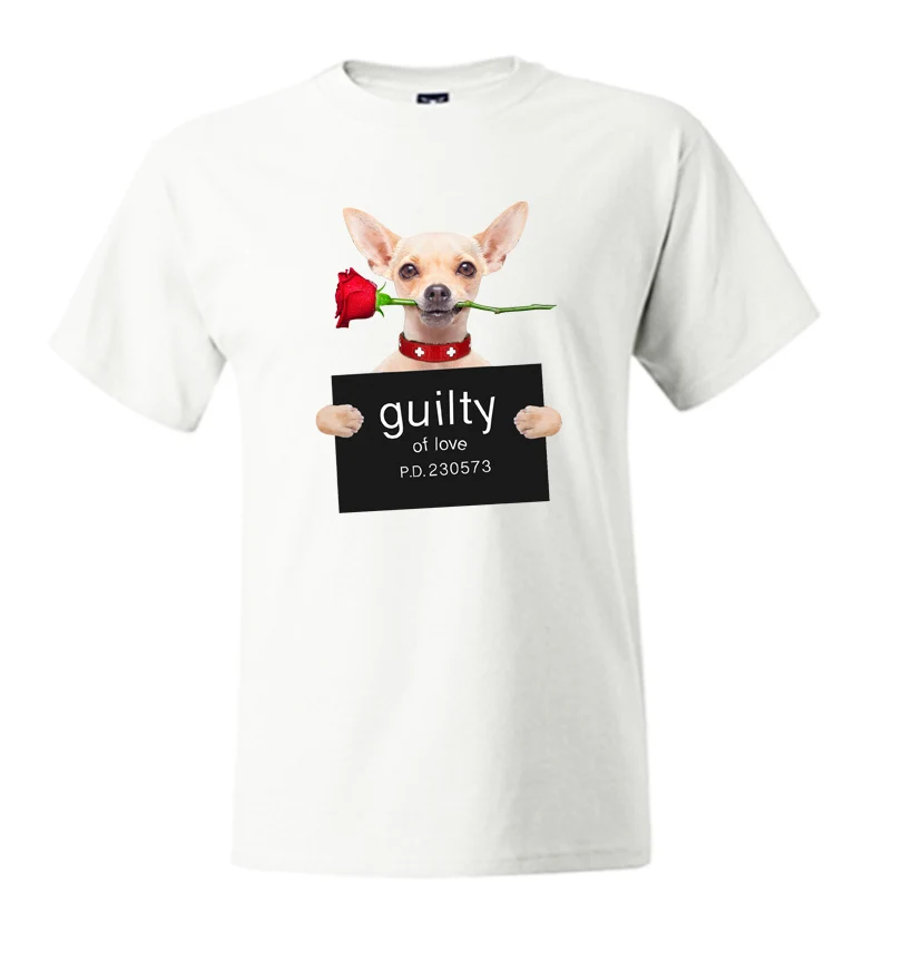 Футболка хлопок европейский размер мужчина женщина собака полицейский дизайн Bad