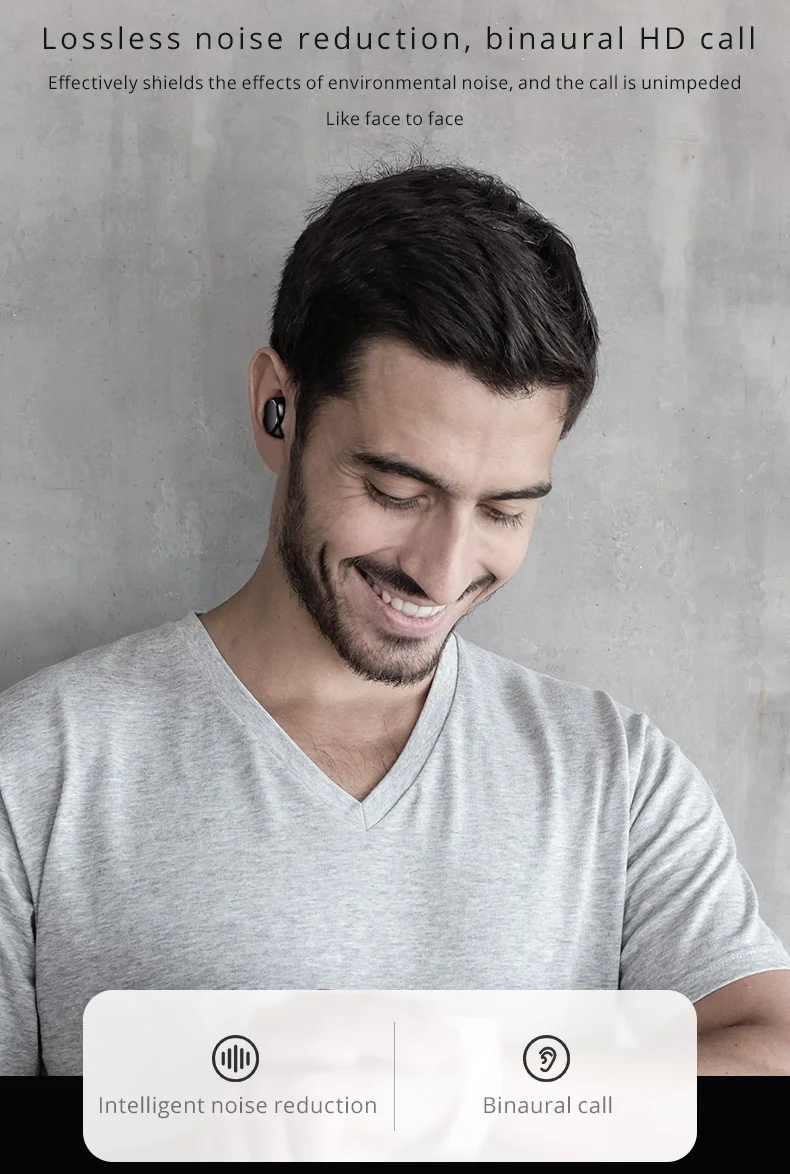 Bluetooth 5,0 настоящие беспроводные наушники IPX7 водонепроницаемые наушники с шумоподавлением спортивные стерео наушники с внешним аккумулятором для телефона