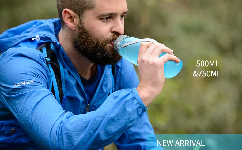 Naturehike 0.5L 0.75L Бутылки для воды ультралегкие складные силиконовые чашки открытый кемпинг Пеший Туризм Спортивная мягкая термос мешок для воды