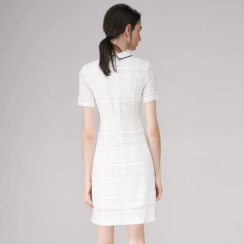 Yerad элегантный Для женщин Офисные женские туфли платье vestidos отложным воротником