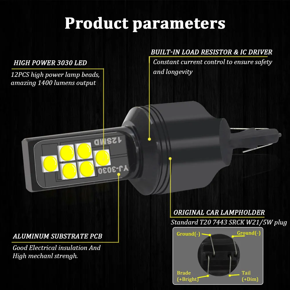 BMT лампочки для авто T20 W21/5W W21 5W SRCK led лед габариты светодиоды светодиодные лампы