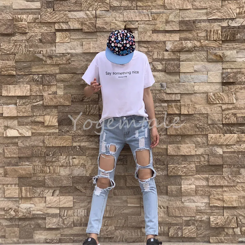 Модные летние рваные джинсы в стиле панк для женщин винтажные брюки с дырками